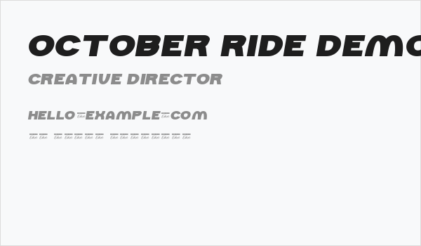 October Ride Demo Business Card
