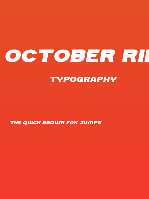 October Ride Demo Poster