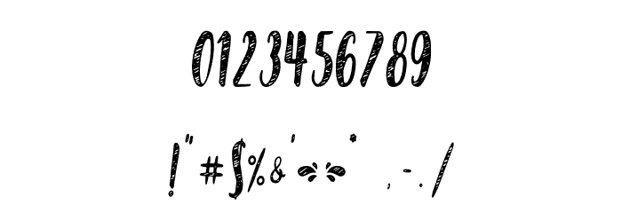 October Rose - Personal Use Font OTHER CHARS