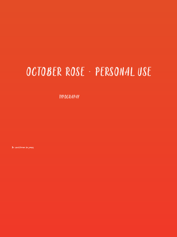 October Rose - Personal Use Poster
