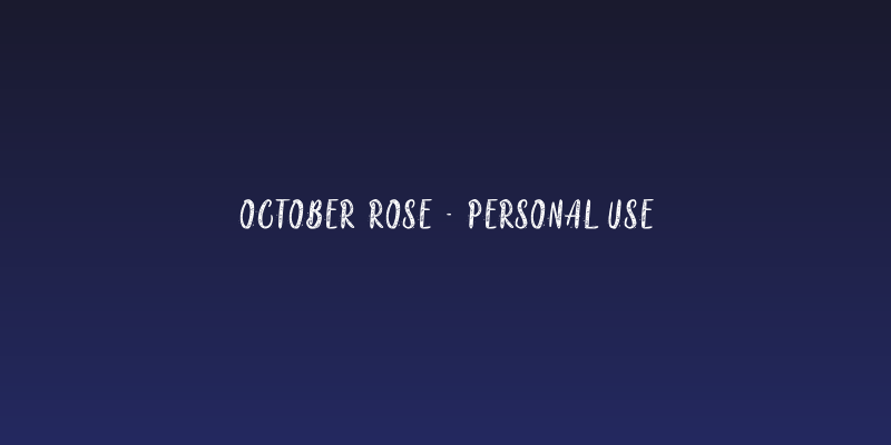 October Rose - Personal Use Social Header