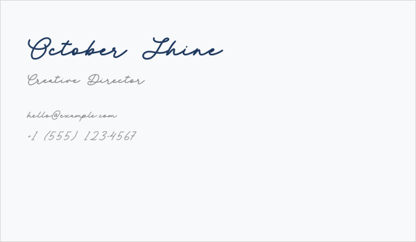 October Shine Business Card