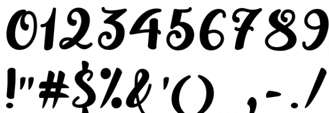 October Twilight Font OTHER CHARS