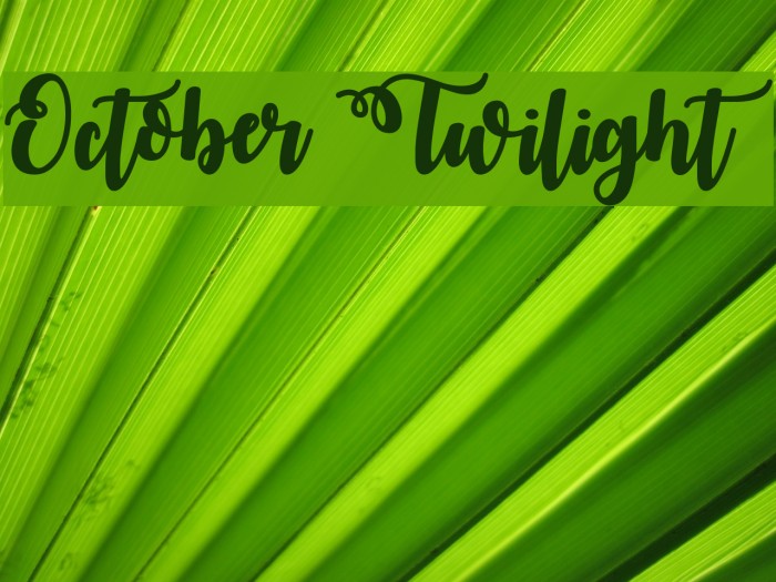 October Twilight Font examples