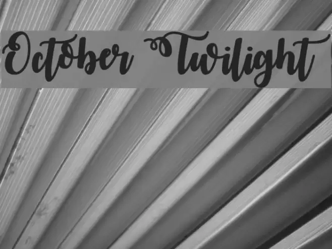 October Twilight Font examples