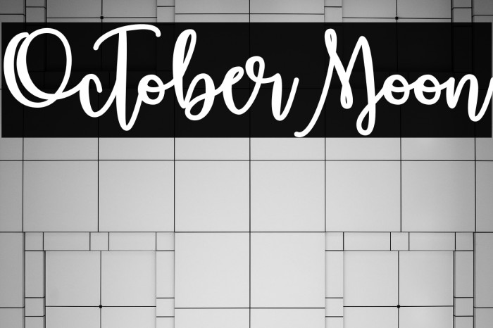 OctoberMoon Font examples