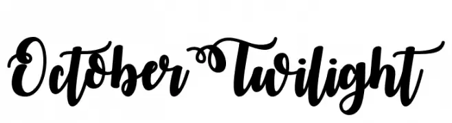 OctoberTwilight  Frei Schriftart Herunterladen
