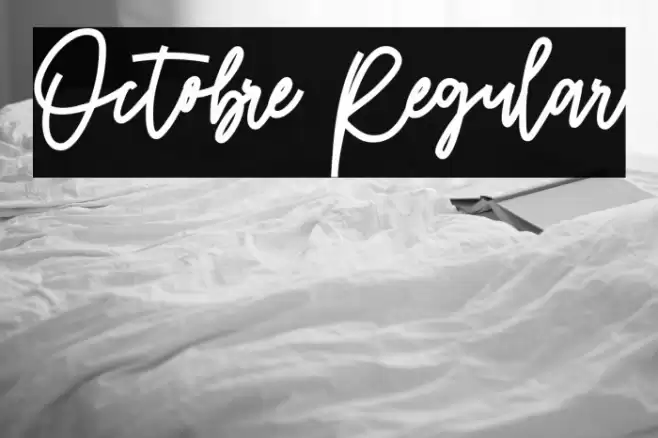 Octobre Regular Font examples