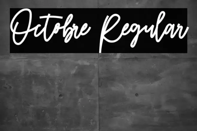 Octobre Regular Font examples