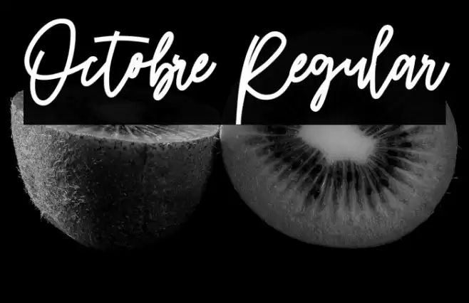 Octobre Regular Font examples