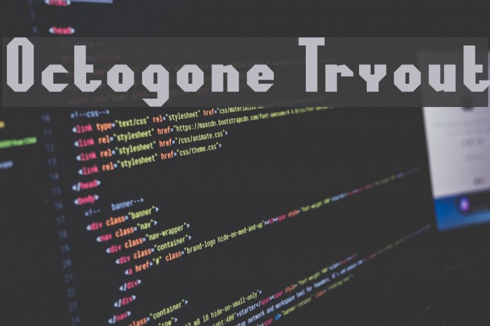 Octogone Tryout Font examples