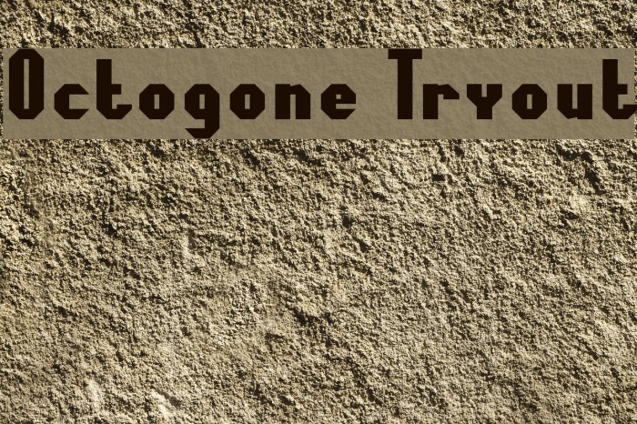Octogone Tryout Font examples