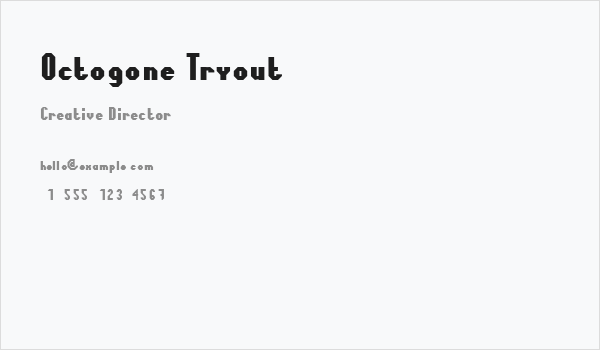 Octogone Tryout Business Card