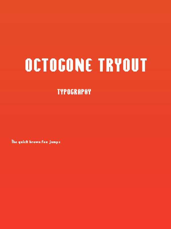 Octogone Tryout Poster