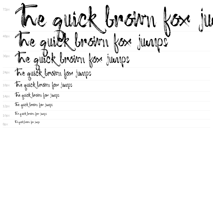 Octopus Font Waterfall