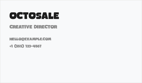 Octosale Business Card