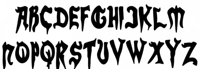 Octubre Medieval Fonte MAIÚSCULAS