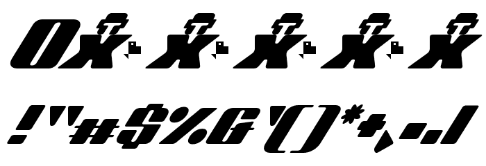 Octuple max Solid Font OTHER CHARS