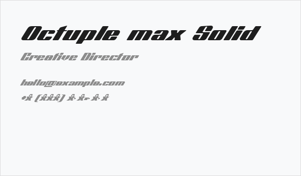 Octuple max Solid Business Card