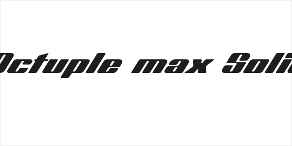 Octuple max Solid Logo
