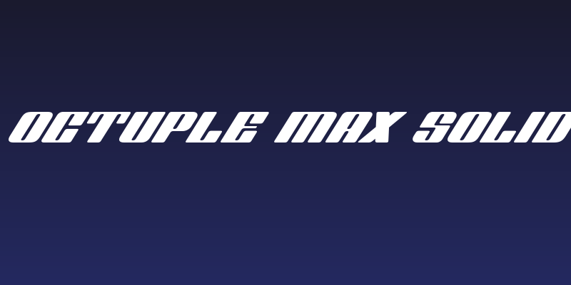 Octuple max Solid Social Header