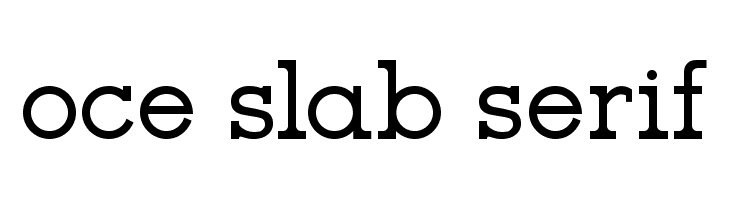 oce slab serif Font