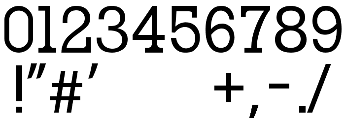 oce slab serif Font OTHER CHARS