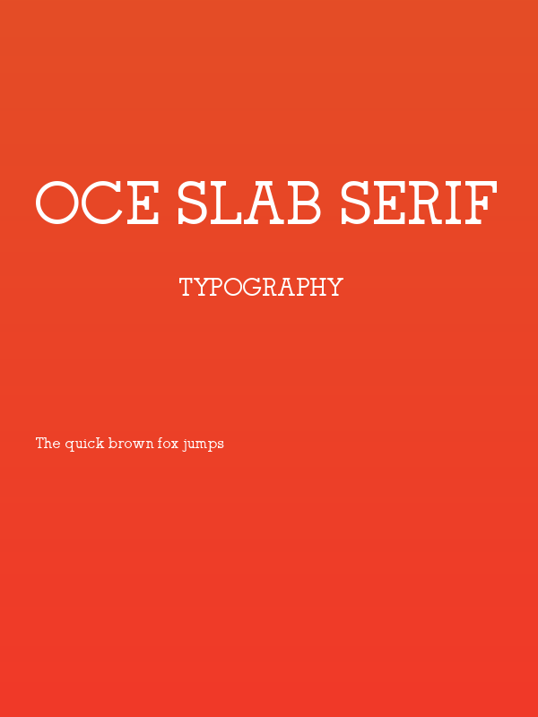 oce slab serif Poster