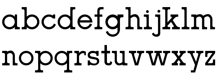 oce slab serif Font LOWERCASE