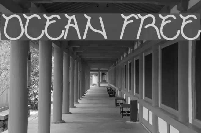 ocean free Font examples