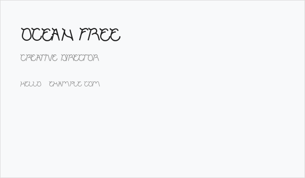 ocean free Business Card