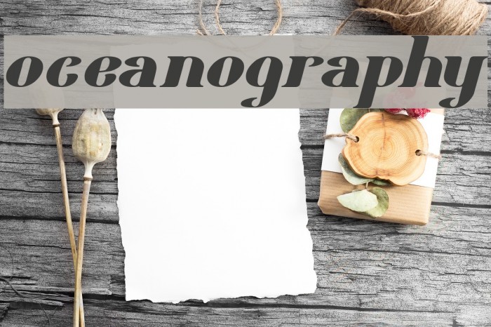 oceanography Font examples