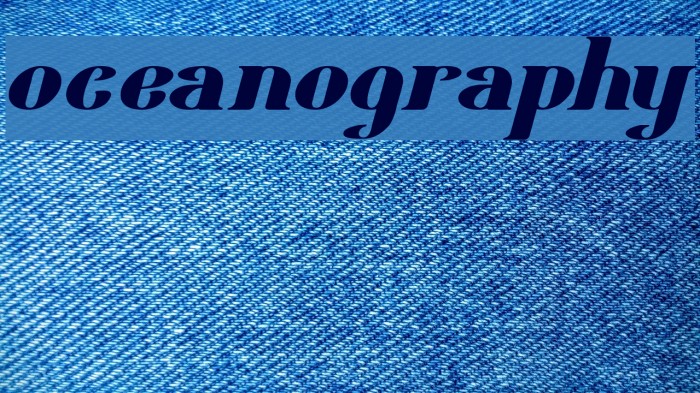 oceanography Font examples