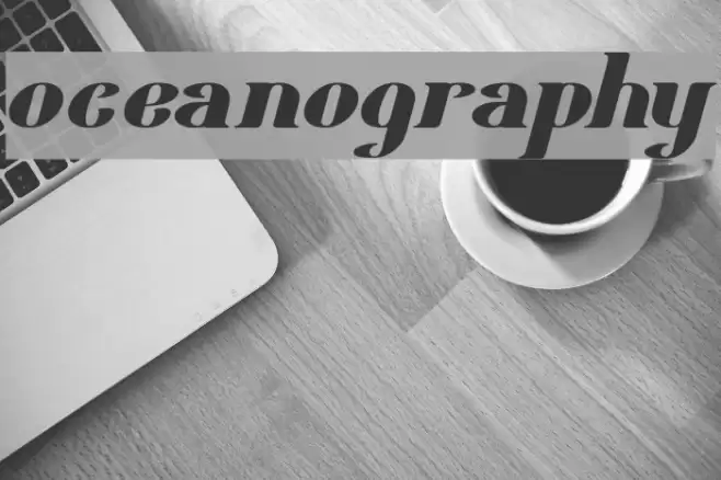 oceanography Font examples