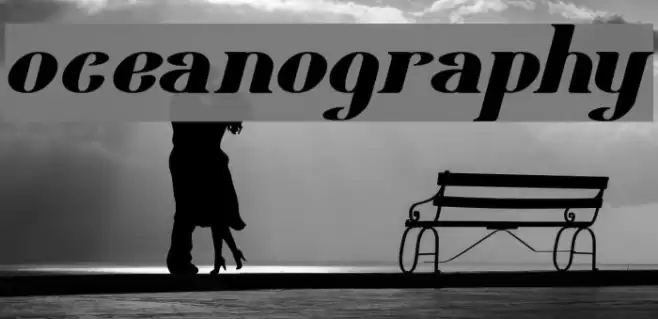 oceanography Font examples