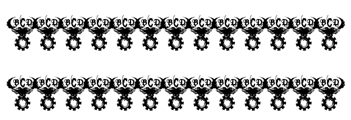 ODINS SPEAR RAGGED HOLLOW Font LOWERCASE