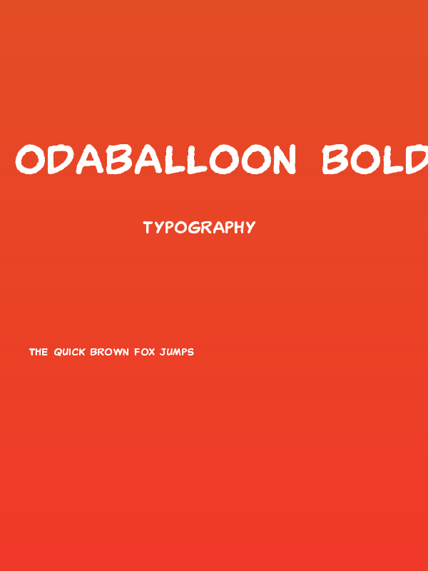 OdaBalloon Bold Poster