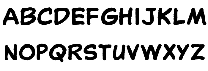 OdaBalloon Bold Font LOWERCASE