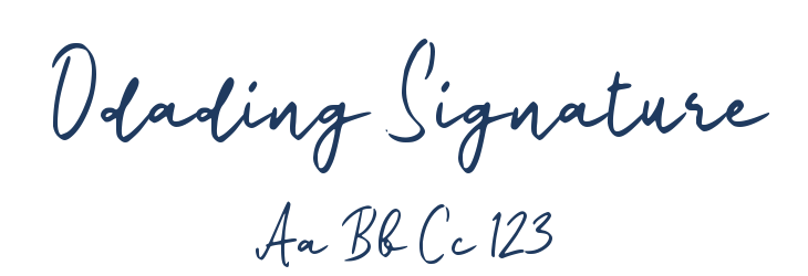 Odading Signature Font Preview