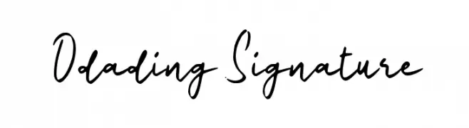 Odading Signature  नि: शुल्क फ़ॉन्ट्स डाउनलोड