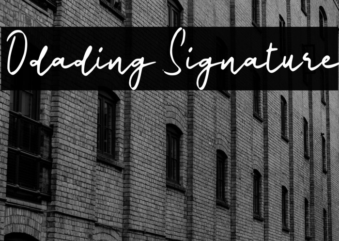 Odading Signature Example 1