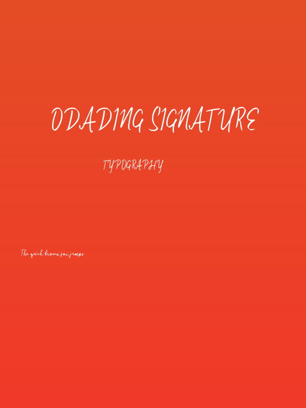 Odading Signature Poster