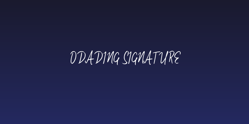 Odading Signature Social Header