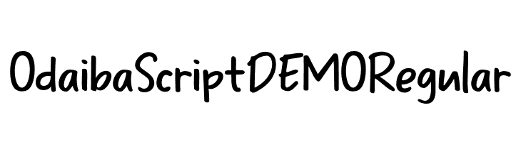 Odaiba Script DEMO Regular  Скачать бесплатные шрифты