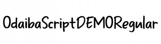 Odaiba Script DEMO Regular  font caratteri gratis