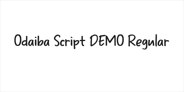 Odaiba Script DEMO Regular Logo
