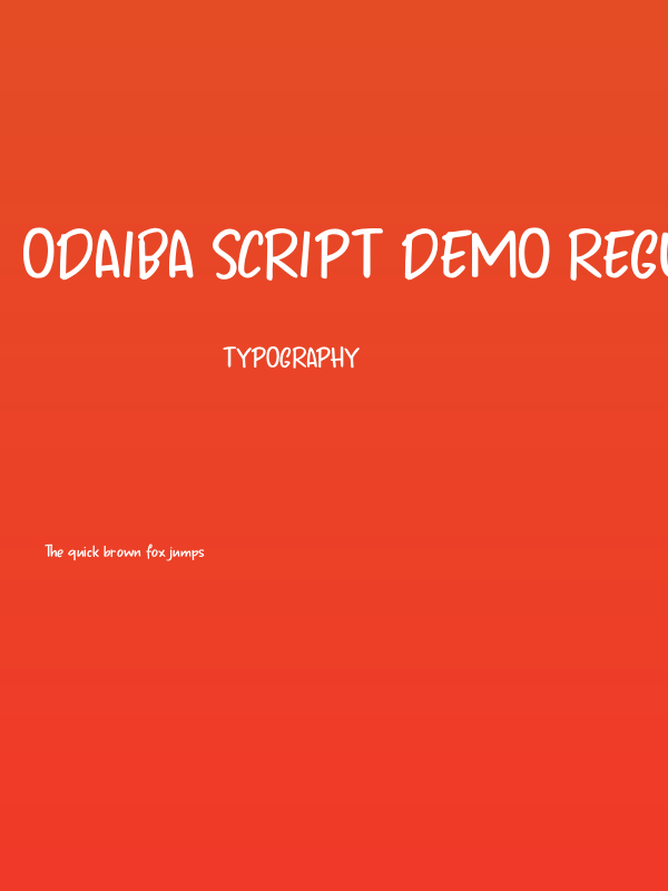 Odaiba Script DEMO Regular Poster