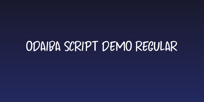 Odaiba Script DEMO Regular Social Header