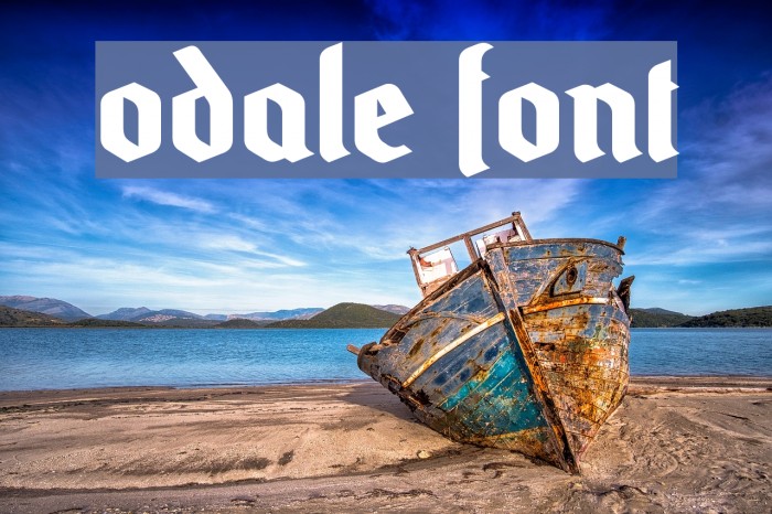 Odale Font examples