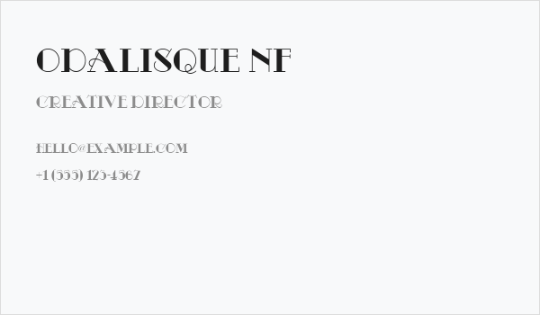 Odalisque NF Business Card